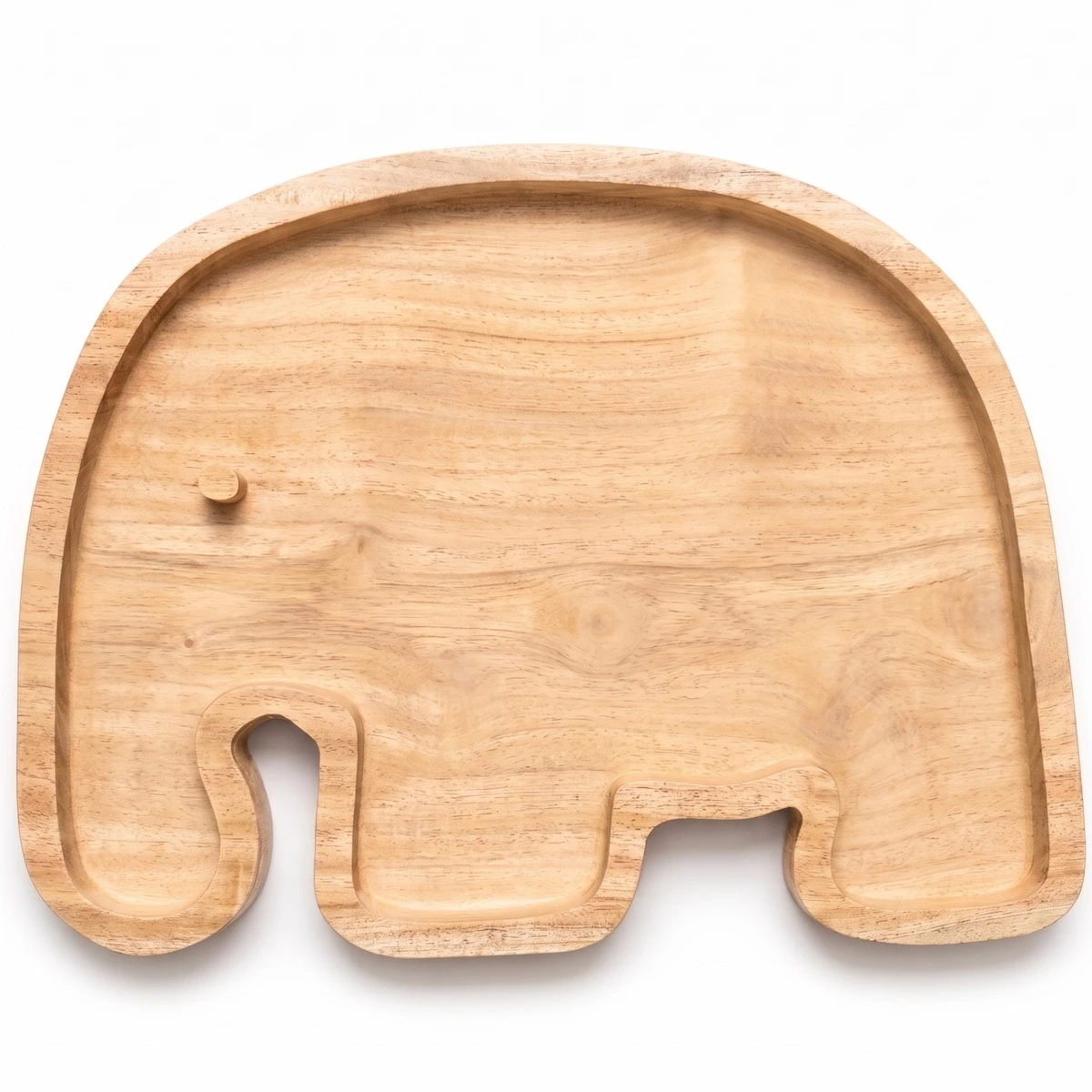 montessori neem wooden elephant shaped plate