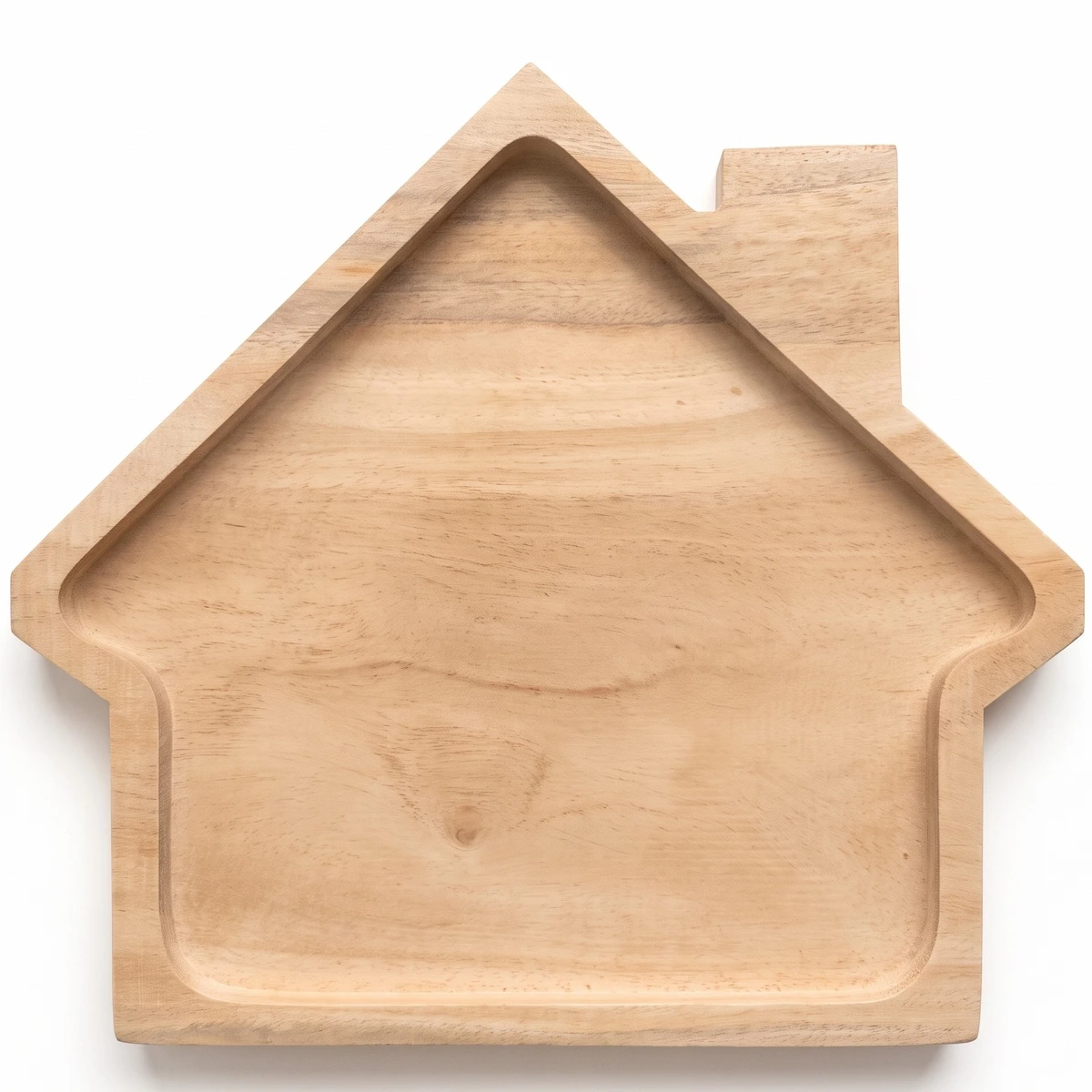 montessori neem wooden house shaped plate