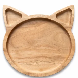 montessori neem wooden kitten ear plate