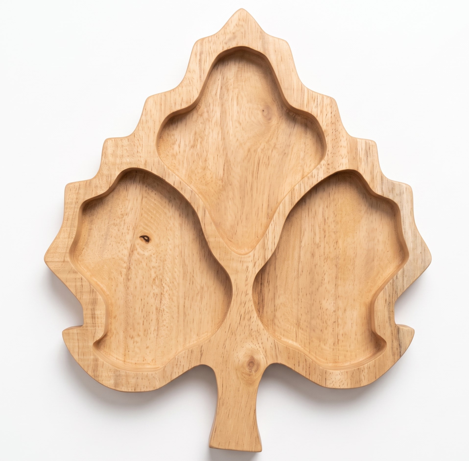 montessori neem wooden leaf shaped plate