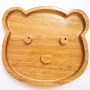 montessori wooden teddy bear plate